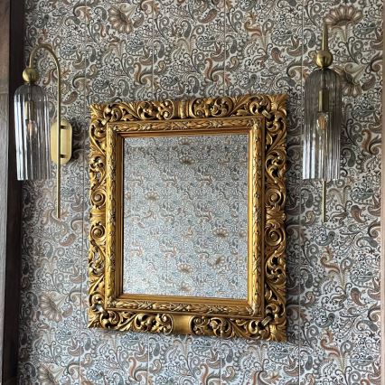 Nástěnná lampa PIEGA 1xE14/40W/230V mosaz/kouřová černá