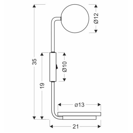 Nástěnná lampa PONIO 1xG9/25W/230V černá/buk