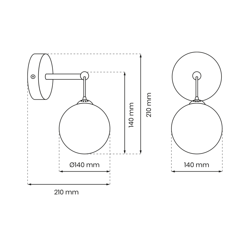 Nástěnná lampa REFLEX 1xE14/40W/230V