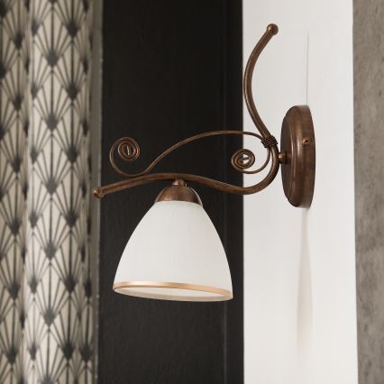 Nástěnná lampa RETRO II 1xE27/60W/230V bronz patina