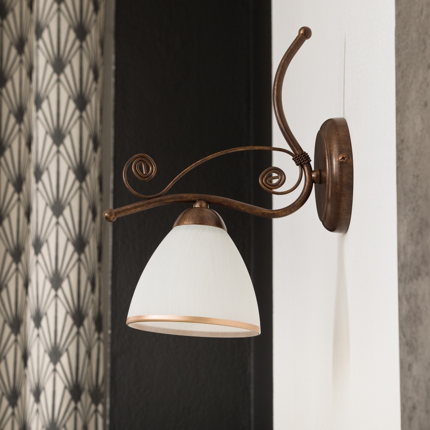 Nástěnná lampa RETRO II 1xE27/60W/230V bronz patina
