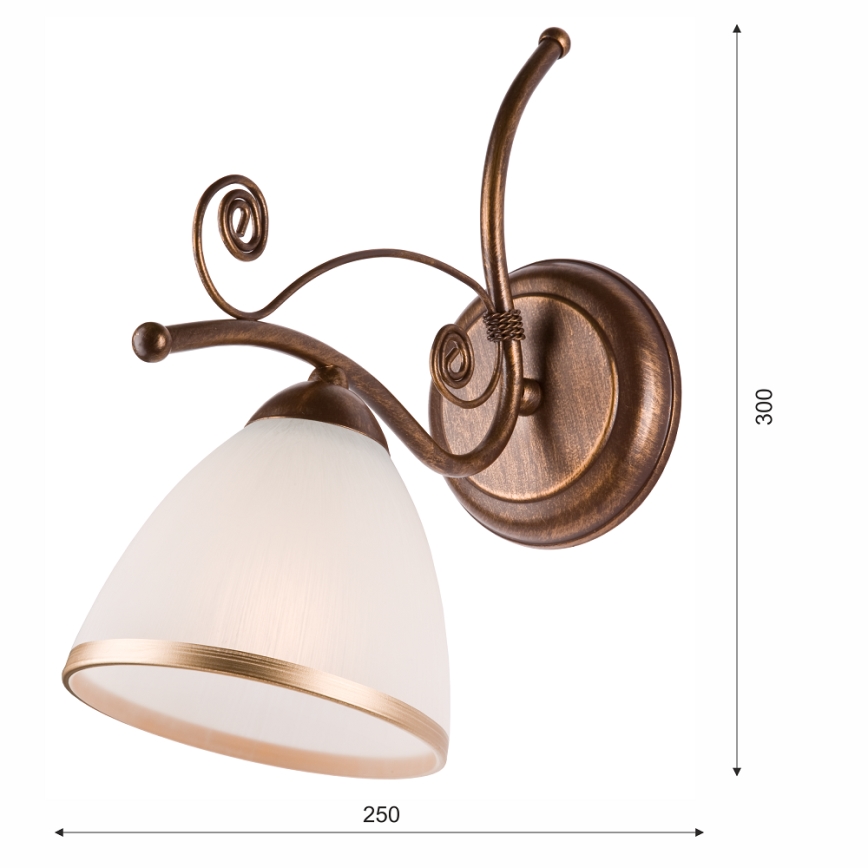 Nástěnná lampa RETRO II 1xE27/60W/230V bronz patina