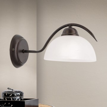 Nástěnná lampa RULA 1xE27/40W/230V bílá/bronz