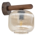 Nástěnná lampa SALVIA 1xE14/10W/230V hnědá/kouřová hnědá