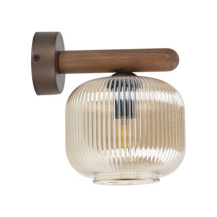 Nástěnná lampa SALVIA 1xE14/10W/230V hnědá/kouřová hnědá