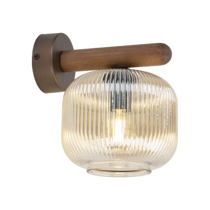 Nástěnná lampa SALVIA 1xE14/10W/230V hnědá/kouřová hnědá