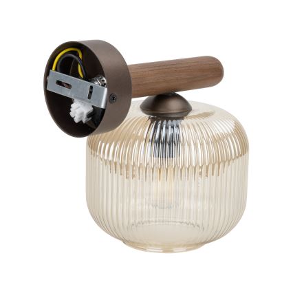 Nástěnná lampa SALVIA 1xE14/10W/230V hnědá/kouřová hnědá
