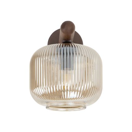 Nástěnná lampa SALVIA 1xE14/10W/230V hnědá/kouřová hnědá