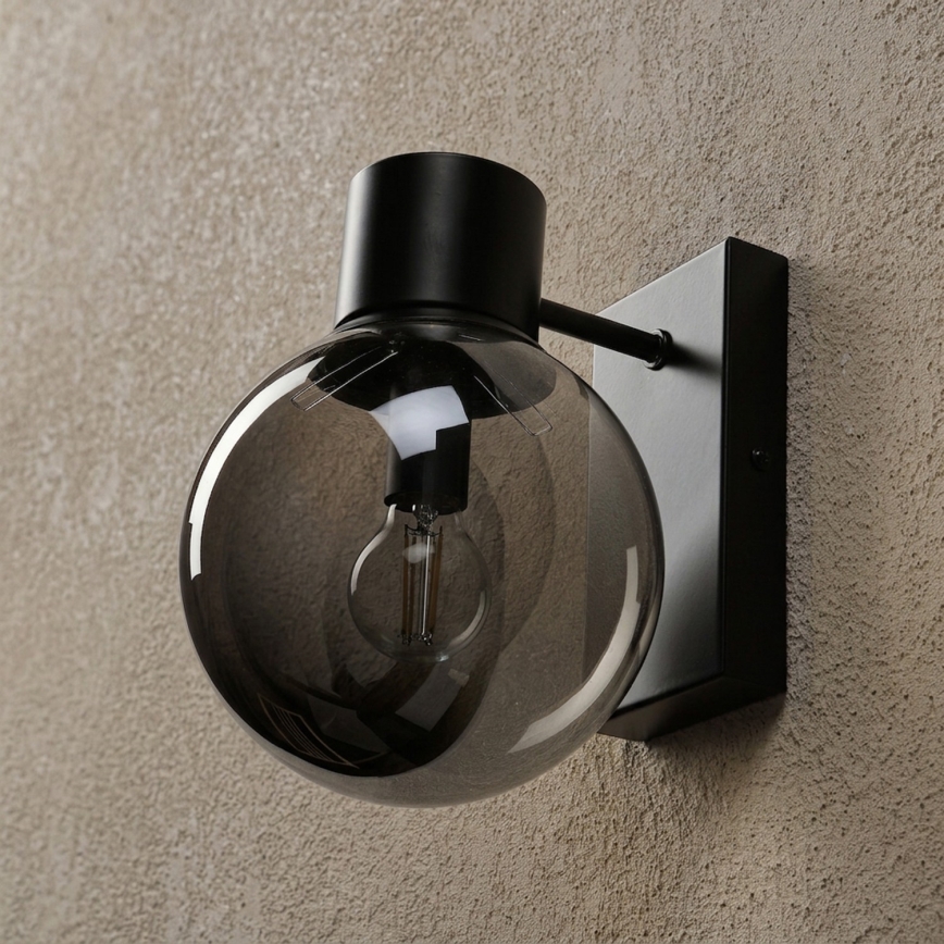 Nástěnná lampa SFERIO 1xE14/5W/230V černá/kouřová černá