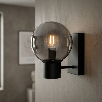 Nástěnná lampa SFERIO 1xE14/5W/230V černá/kouřová černá