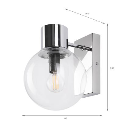 Nástěnná lampa SFERIO 1xE14/5W/230V lesklý chrom/čirá