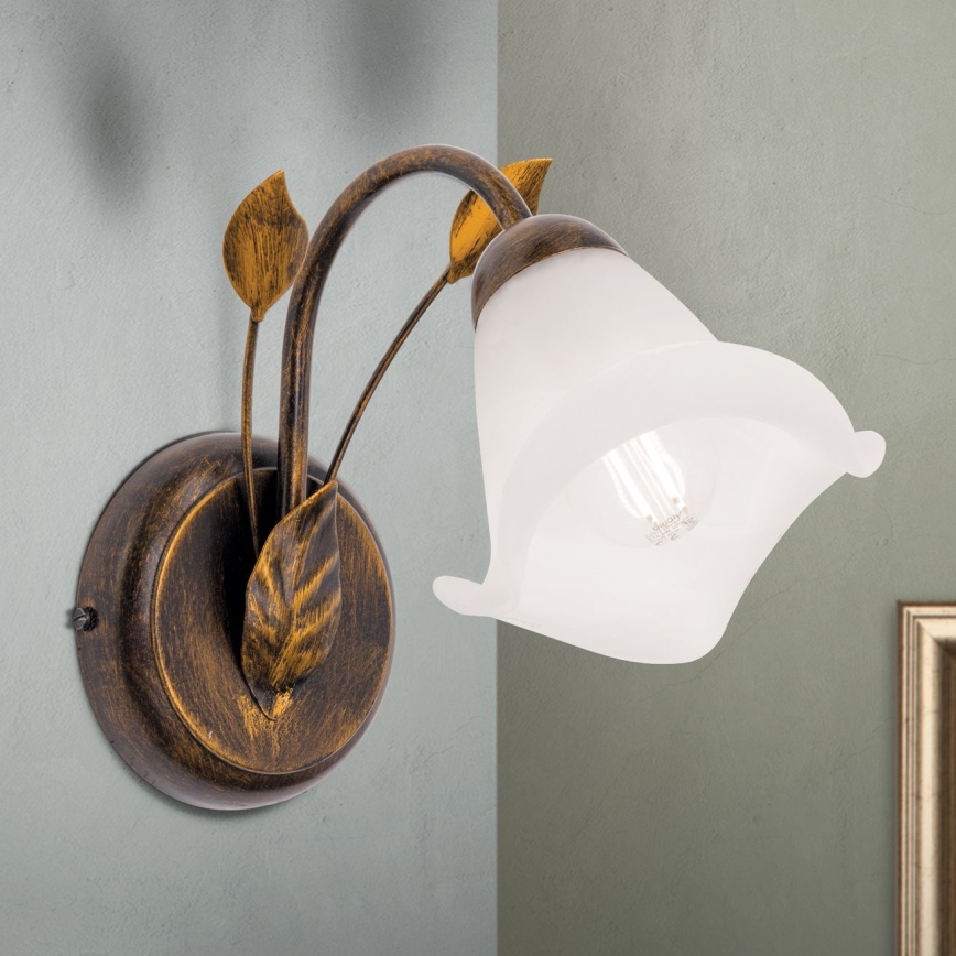 Nástěnná lampa SISI 1xE14/40W/230V bronz/patina