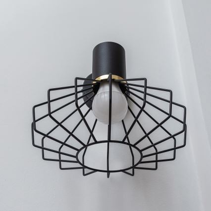 Nástěnná lampa SOLANO 1xE27/15W/230V černá/zlatá