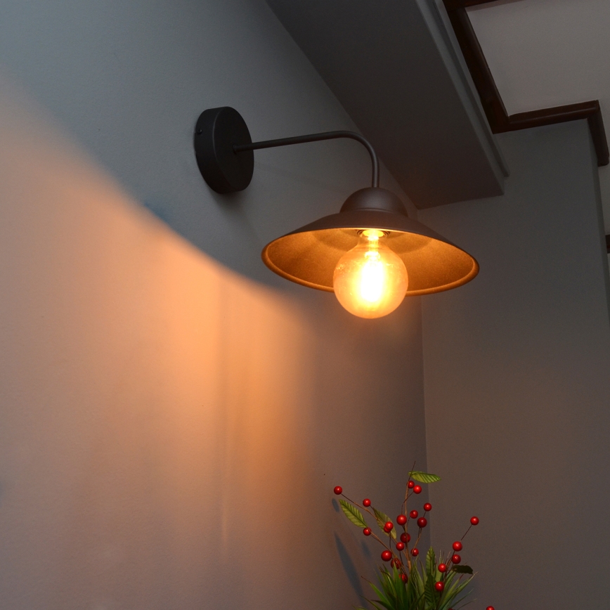 Nástěnná lampa SORAPIS 1xE27/15W/230V černá