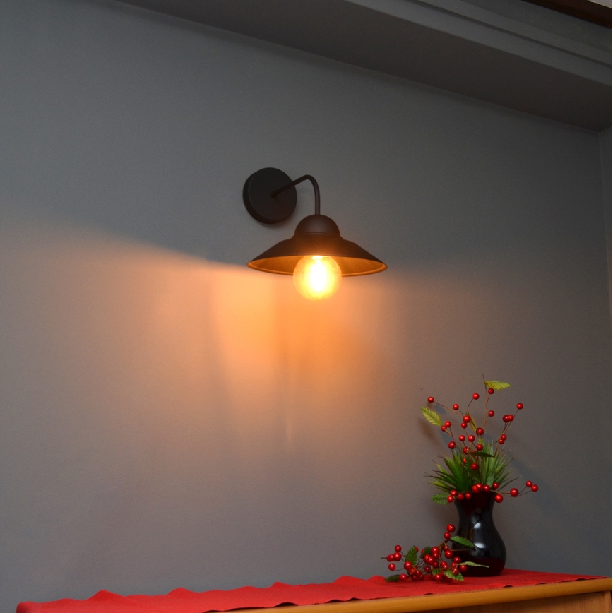 Nástěnná lampa SORAPIS 1xE27/15W/230V černá