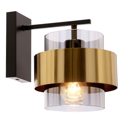 Nástěnná lampa SPIEGA 1xE27/60W/230V zlatá/černá