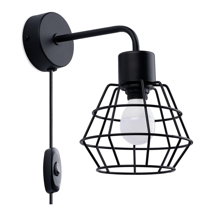 Nástěnná lampa SUBA 1xE27/15W/230V černá