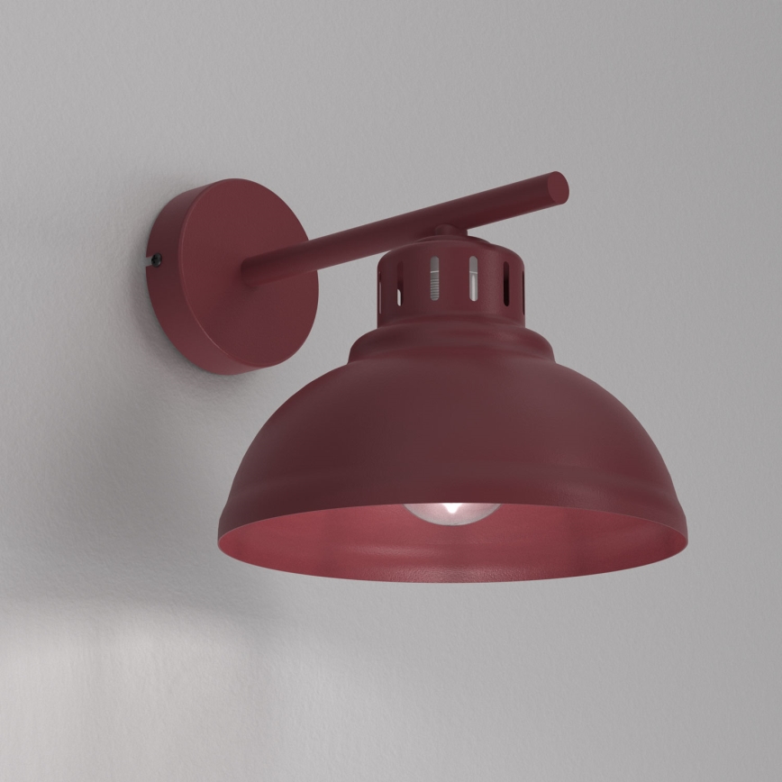 Nástěnná lampa SVEN 1xE27/15W/230V burgundy