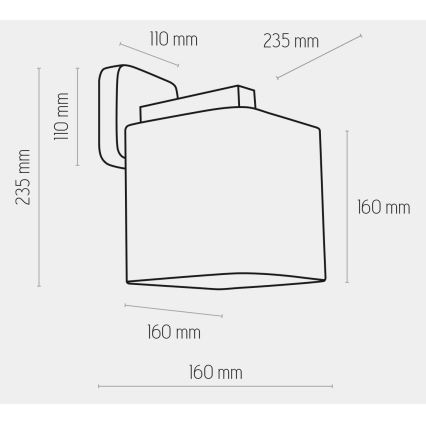 Nástěnná lampa TORA 1xE27/15W/230V bílá