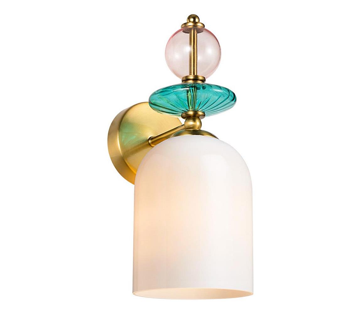 Light Prestige Nástěnná lampa TROPEA 1xE27/15W/230V zlatá/kouřová růžová/modrá/bílá LP-2004/1W WH Bílá,Zlatá