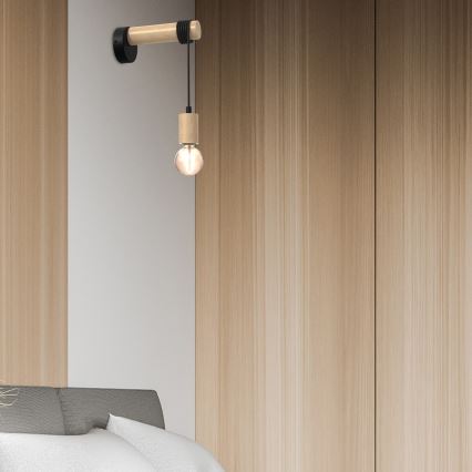 Nástěnná lampa VIGA 1xE27/60W/230V dřevo