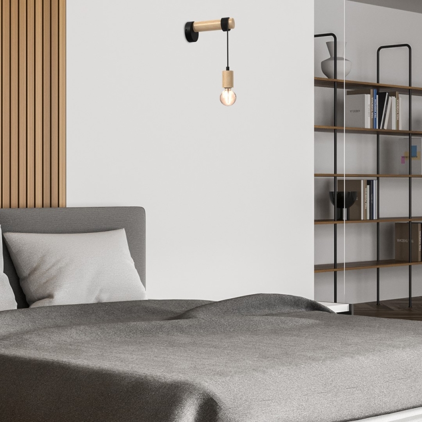 Nástěnná lampa VIGA 1xE27/60W/230V dřevo