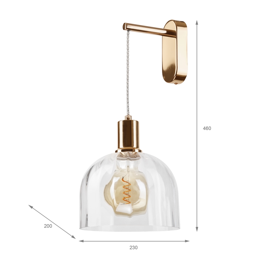 Nástěnná lampa VIVE 1xE27/15W/230V zlatá