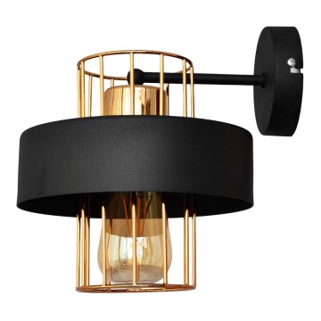Nástěnná lampa VOLTA 1xE27/15W/230V 23 cm černá/rose gold