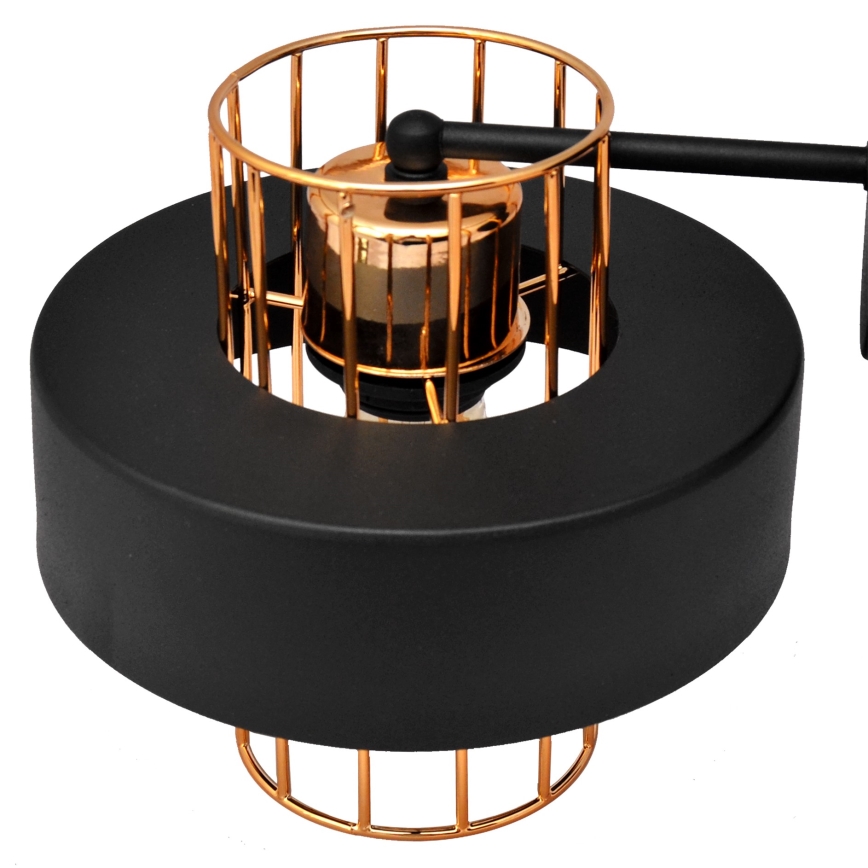 Nástěnná lampa VOLTA 1xE27/15W/230V 23 cm černá/rose gold