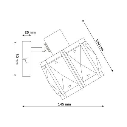 Nástěnná lampa ZAHARA 1xE27/10W/230V zlatá