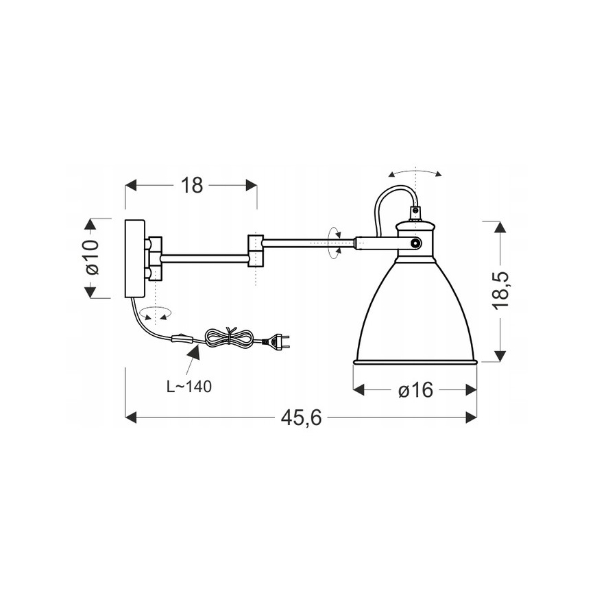 Nástěnná lampička ESPERA 1xE27/40W/230V
