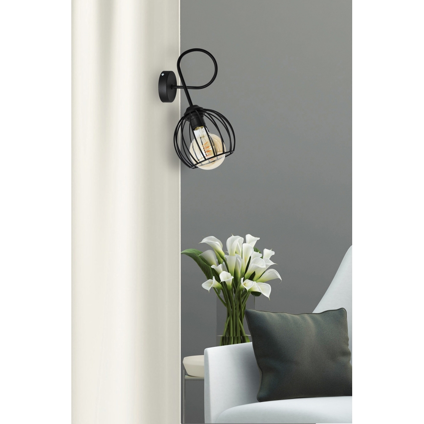 Nástěnná lampička OXFORD 1xE27/15W/230V černá