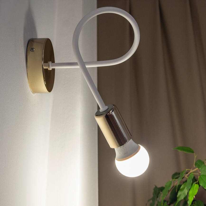 Nástěnná lampička OXFORD 1xE27/15W/230V zlatá/bílá