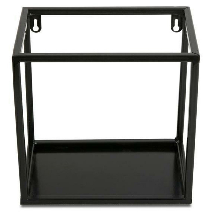 Nástěnná police 24x24 cm černá