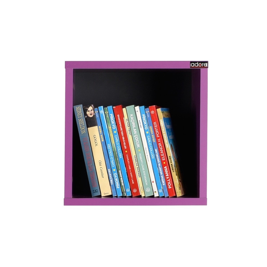 Nástěnná police 33x33 cm fialová