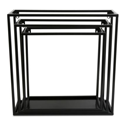 Nástěnná police 40x40 cm černá