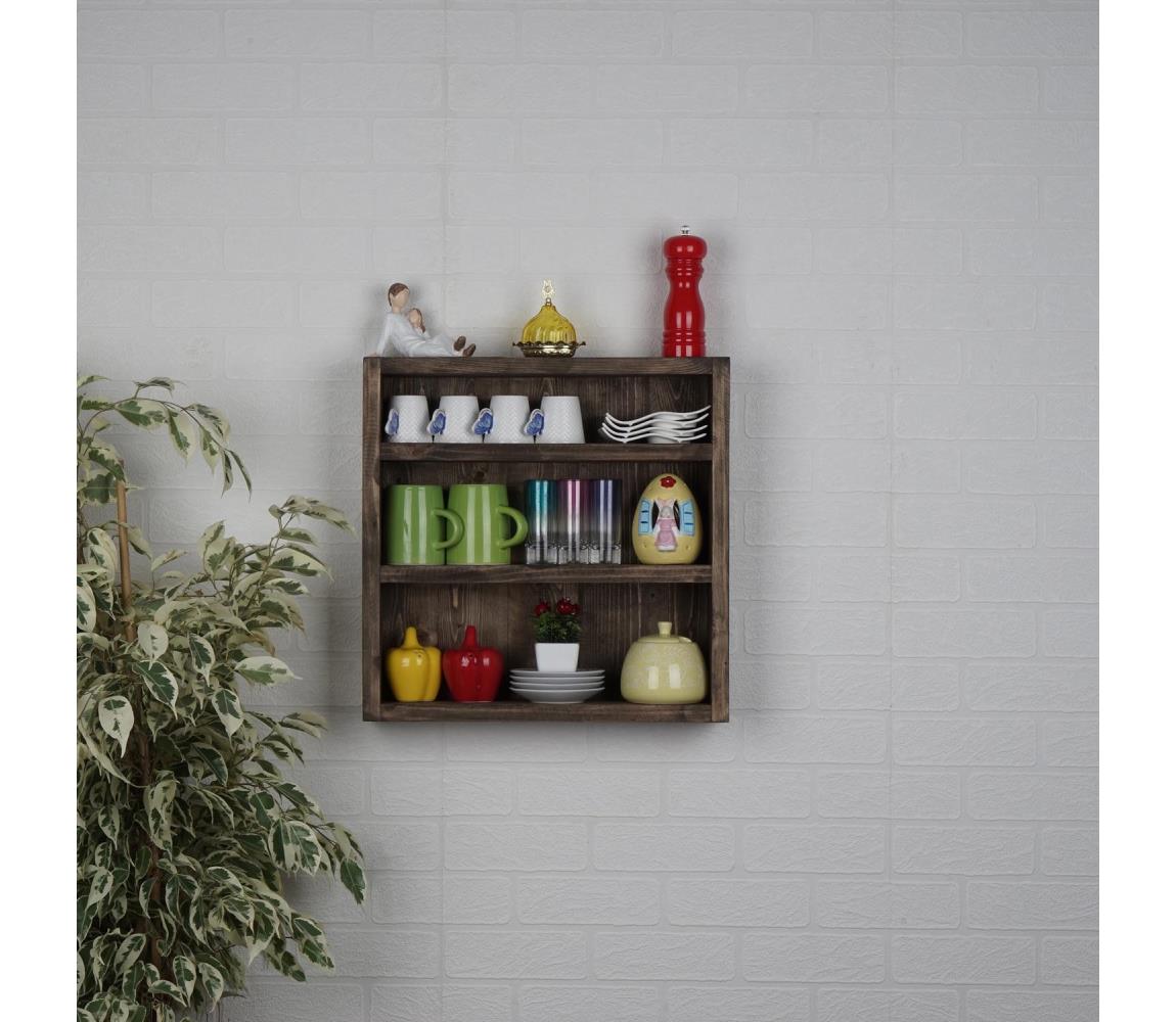 Asir Nástěnná police 42x42 cm smrk AS1094