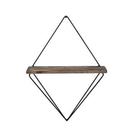 Nástěnná police 60x43 cm smrk hnědá