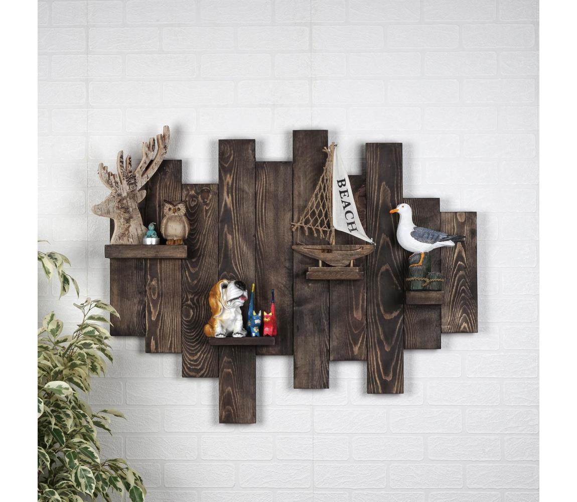 Asir Nástěnná police 67x85 cm smrk AS0926