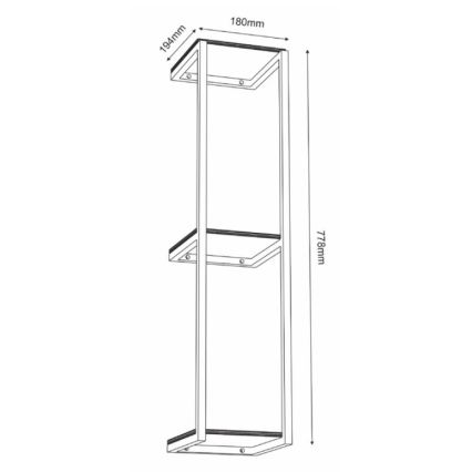 Nástěnná police 77,5x18 cm