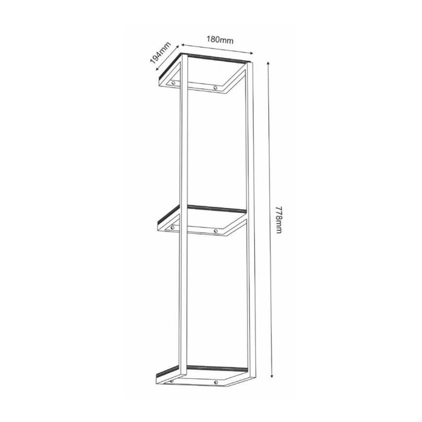 Nástěnná police 77,5x18 cm