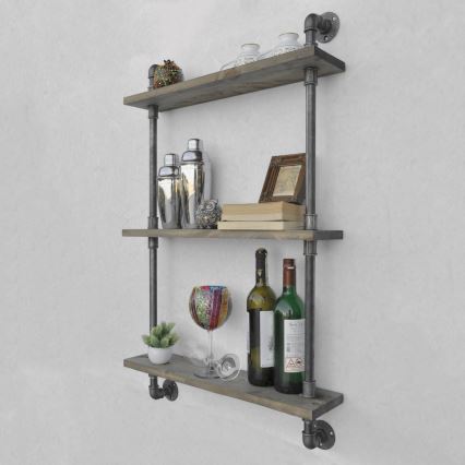 Nástěnná police BORU 90x60 cm smrk