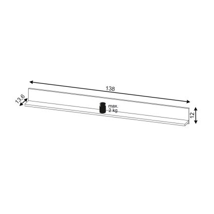 Nástěnná police FLOP černá