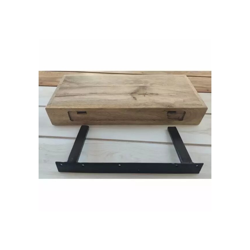 Nástěnná police HINA 22x100 cm masiv/mangovník