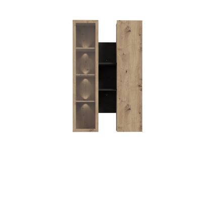 Nástěnná police INAR dub/černá