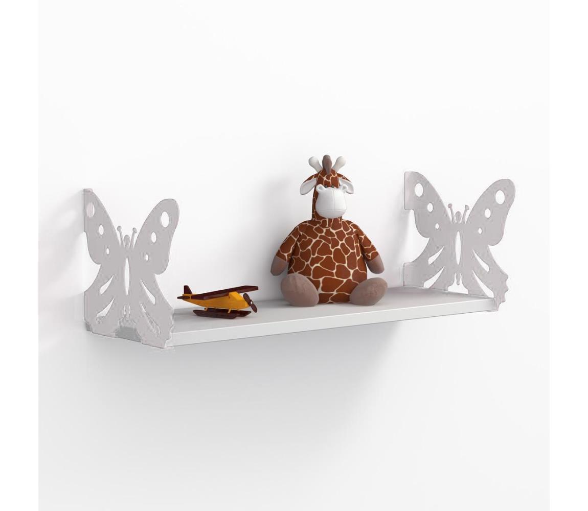 Asir Nástěnná police KELEBEK 20x60 cm bílá AS1384