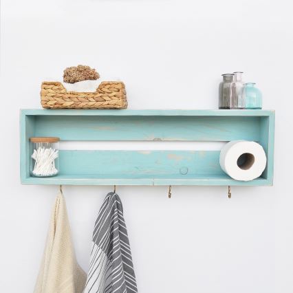 Nástěnná police RAF 21x70 cm smrk modrá