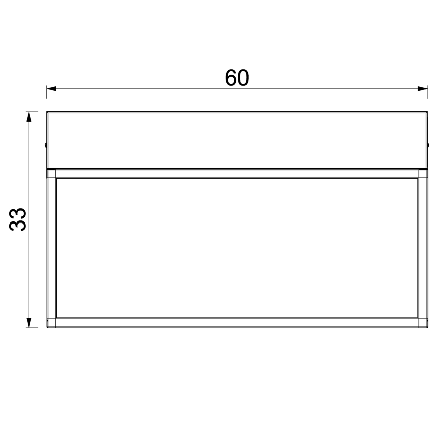 Nástěnná police s LED osvětlením SHELF 33x60 cm černá