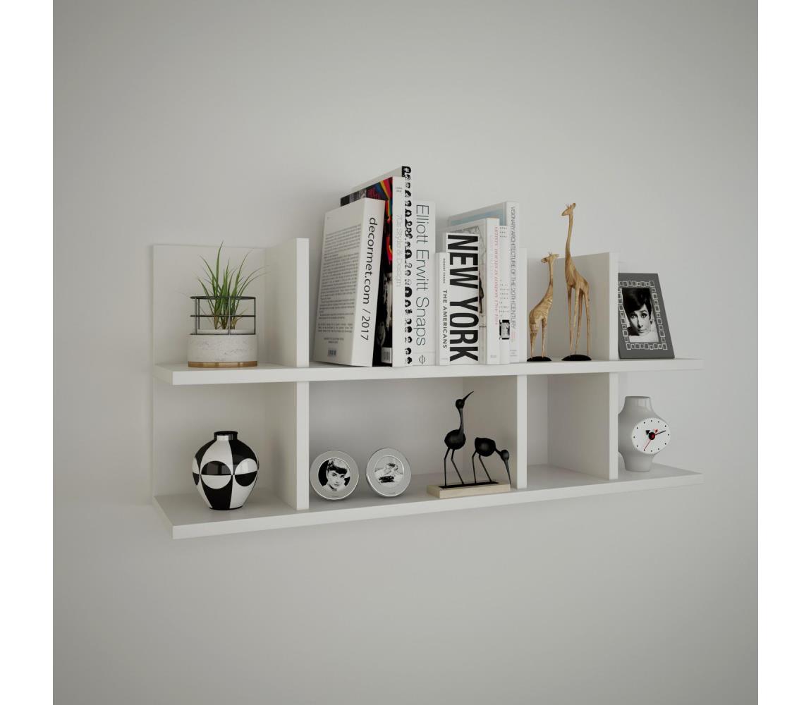 Asir Nástěnná police SEMEN 40x90 cm bílá AS1155