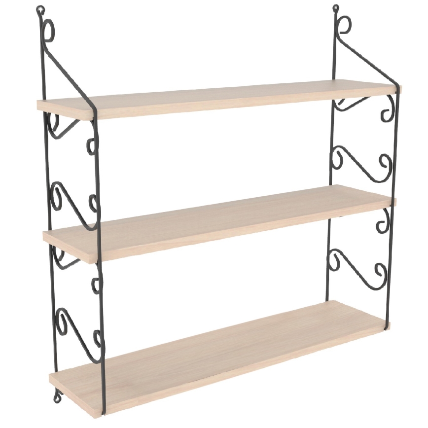 Nástěnná police SERAMONI 80x72 cm béžová